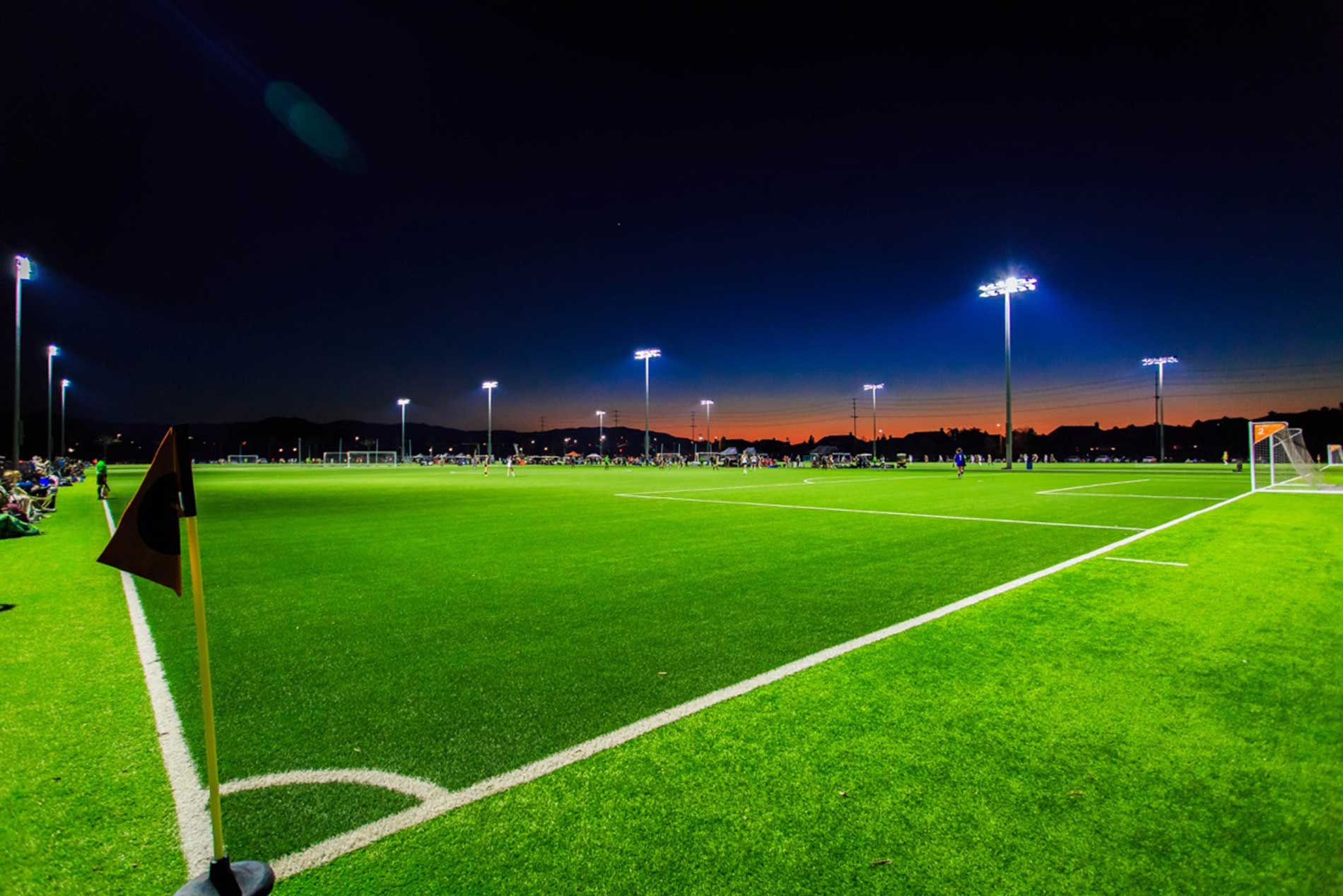 Silverlakes in Norco CA Soccer Field at Night ...