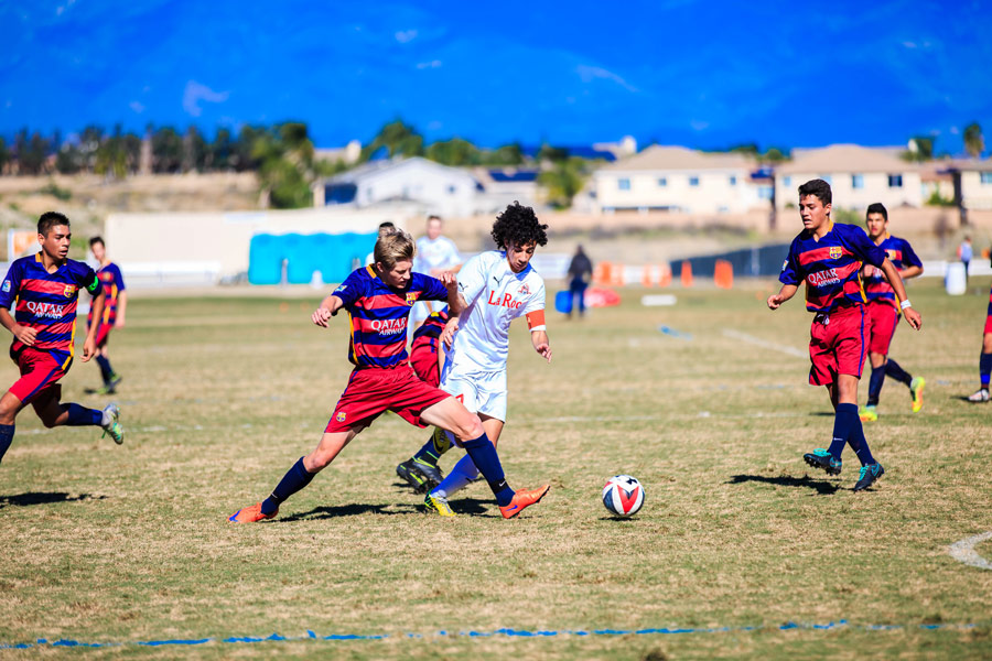 League Soccer Play at SilverLakes Park in Norco, CA